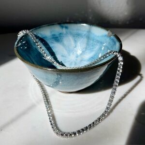 Nordstrom white sapphire tennis necklace